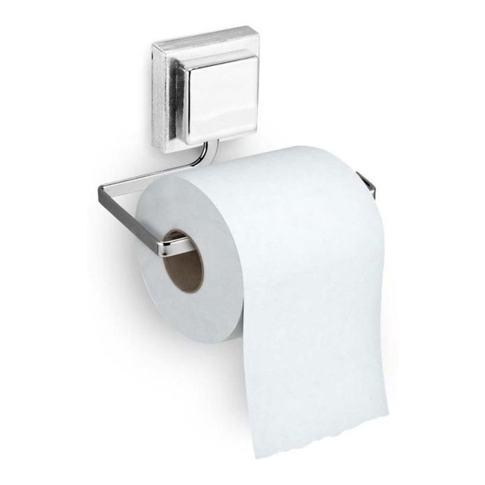 Porta Rolo De Papel Higiênico Cromado Com Fixação Adesiva 3m