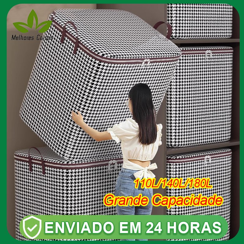 Caixa De Armazenamento De Grande Capacidade Para Colchas E Roupas Domésticas 110L/140L/180L