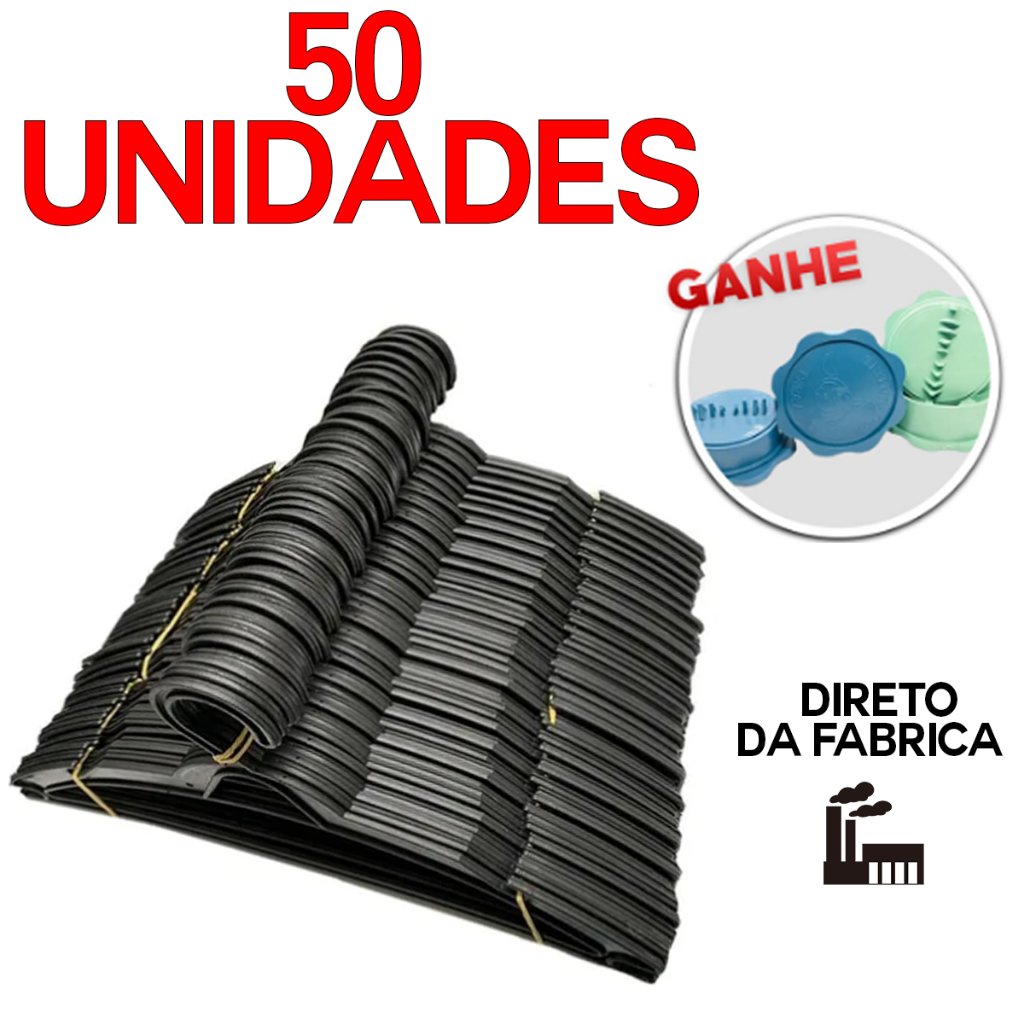Cabides Adulto Premium 50 Unidades Envio Imediato!