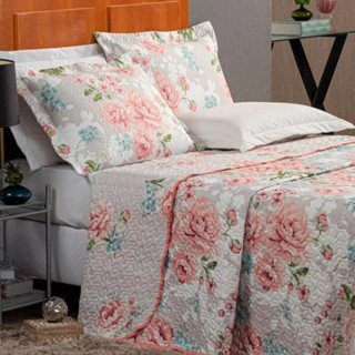 Kit Colcha Cobre Leito Casal Queen Bouti 2,40x2,60m Dupla Face C/ Vies