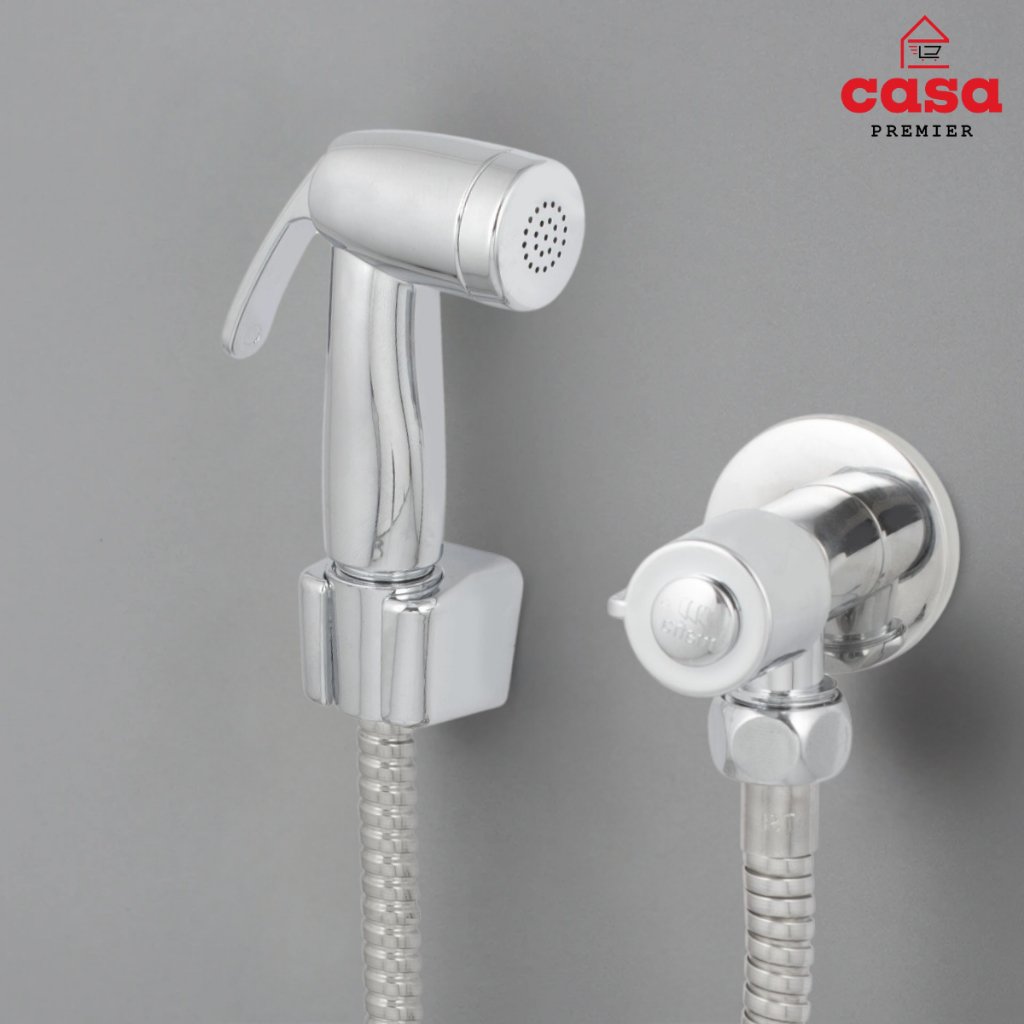 Ducha Higiênica Luxo Abs Cromada Acionamento 1/4 D Volta